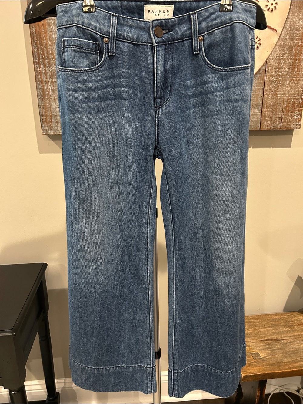 PARKER SMITH Wide Leg Jeans in Medium Wash / Smooth & soft/ No Stretch